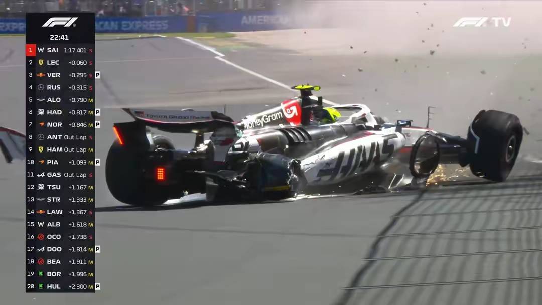 哈斯车队力克红牛车队，诺里斯带队取胜